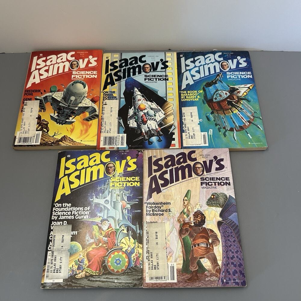 Isaac Asimov's Science Fiction Magazine Lot Mixed Year 1979-1980 Lot Of 5 “READ”